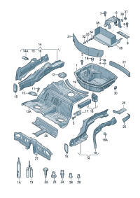 4H0803261D-Channel, spare wheel  Porsche panamera: D-MJ 2012