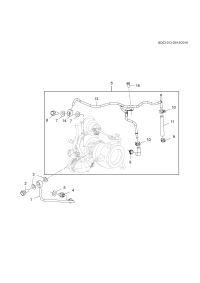 12670757-Pipe, turbocharger coolant return (incl. 7-11,13-14)