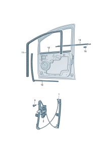 7M0837461-Window regulator without m