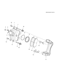 13595097-Caliper, disc (w/o brake) (incl 2-6)