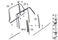 51352990315-Seal, rear door outer guide, rh/lh