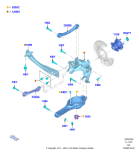 CV6Z1104H-WHEEL HUB REAR-EVOQUE