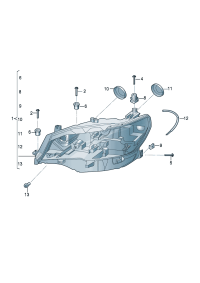 19G941035B-LED HEADLIGHT/718 BOXTER