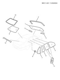 92209119-MOLDING, BACK WINDOW
