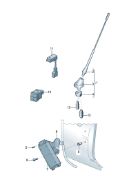 3BD035729A-Box assy-interface For vehicles with telephones