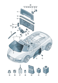 427845099ENVB-Window, windshield Porsche panamera:  Notice repair manual (not pre-treated)