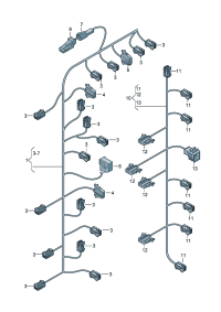 4G1971569A-Air conditioner assy-electronic control Wiring harness