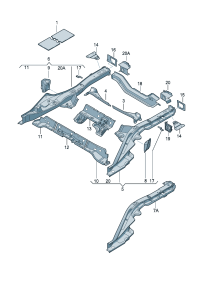 8R0803499-Plate, lock