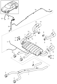 95811116030-Hose vacuum Shaft, rear Deprecated parts