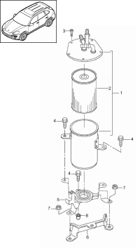 95811013410-Oil filter elmt Porsche panamera: