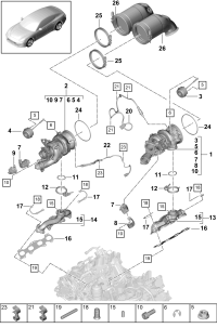 9A790626510-Sensor, oxygen (Before converter) Cable colour: Deprecated parts
