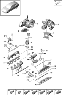 PAB253039-GASKET,EXHAUST MANIFO-PANAMERA