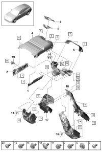 9A711947100-PORSCHE CAYENNE WATR RSVR CVR