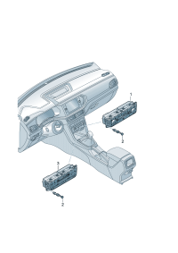 22G907426A-Manual air conditioner adjusting Display & operating unit & Cont unit   For glass tail win