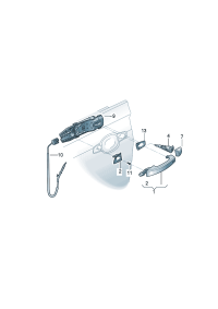 3ED837205A-Handle, outer