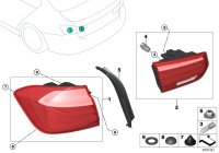 63217456519-REAR LEFT LAMP ON THE WING