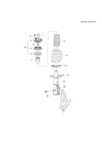 84512272-Damper, front suspension strut