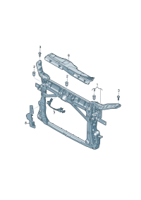 8V0805588-Bracket, frt w/water Bracket, cooler