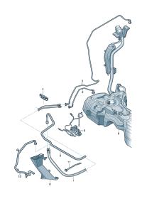 5ND200059C-Set 1 with exhaust pipe Pipe-fuel