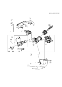 42804705-Lid, instrument panel steering column, upper