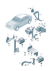 8D0941299B-Adjust the headlight illumination distance Rod