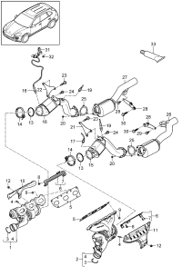 95860617212-Sensor, oxygen (Before converter) Porsche panamera: