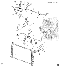 23129954-CLIP,RAD OTLT HOSE(PART OF 8)(67MM)(W/PUSHIN RETAINER)(W/TAB)(NYLON)(ACDelco #23