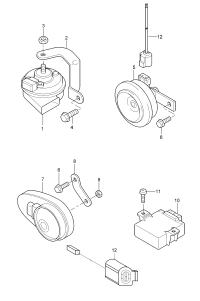 95563520502-HORN TRUMPET 12V 400/500HZ VW