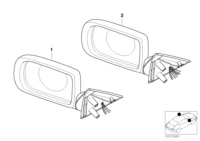 51167892129-Heated outside mirror without glass lh