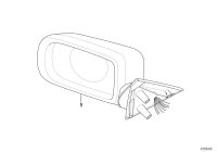 51167890055-Heated outside mirror without glass lh