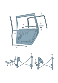 7M0839462-Window regulator without m