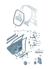 8V5833051-Door assy-rr, lh Location for common use: Porsche panamera: