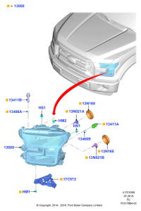 GL3Z13008A-Head lamp assy