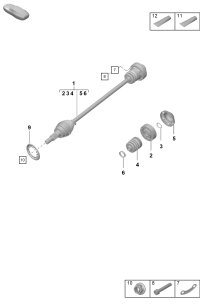 992407271-Shaft, half swing Deprecated parts