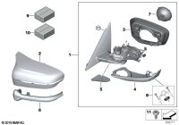 51168071162-M-outside mirror without glass heating rh