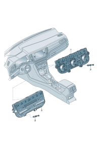 2GD907426D-Manual air conditioner adjusting Display & operating unit & Cont unit   For glass tail win