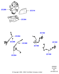 YL8Z2C204AB-Sensor assy-a. B .s, front RH