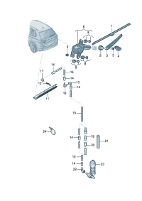 2GG955427B-Wiper blade For back door lid