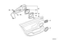 65138352431-Speaker box door rr lh