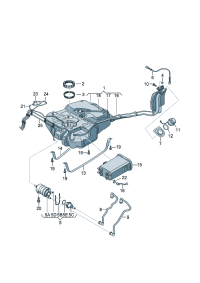 2KD201060A-Filler neck Tank, fuel (26mm)