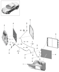 982121333B-PORSCHE CAYENNEAIR DUCT CENTRE