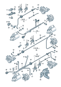8E0971349G-Harness, for starter & Alternator 3g