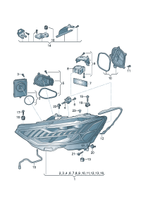 4K8941035F-Bundled with dot matrix LED headlamp  Note OT-instructions: