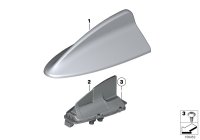 65209259440-Primed roof antenna ant cover