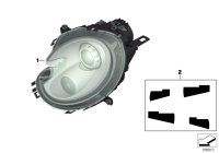 63122751263-Headlamp, yellow turn signal lamp