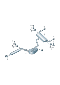 8V4253609P-Muffler & ctr Muffler assy-rr