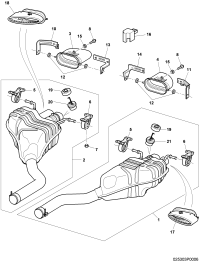 3W5253609G-Muffler & rr Damper assy-exhaust D  -04.01.2010