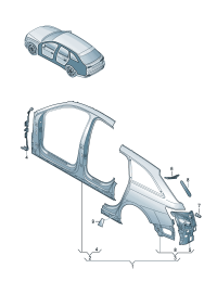 4K9809839-Beam assy-a/ B Trim