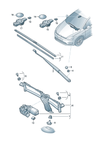 517998002-Wiper blade set (Driver and co-pilot side)