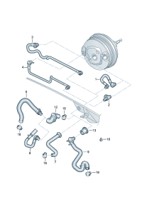 8E1611931Q-W/check valve Pipe, vacuum